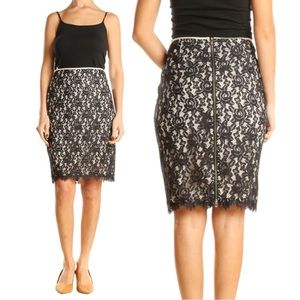 DIANE von FURSTENBERG Scotia Lace Pencil Skirt. Size 2